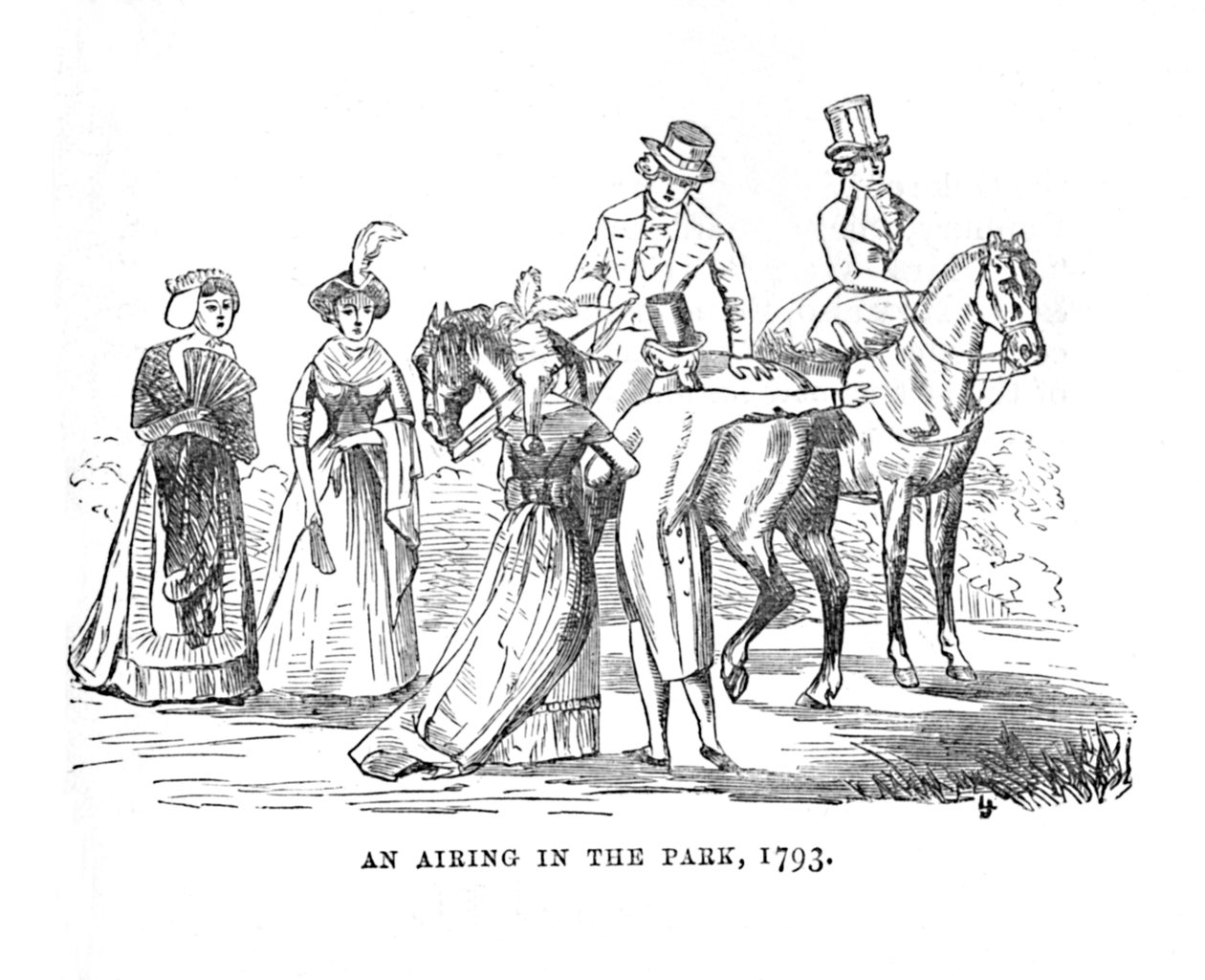 An Airing in the Park, 1793, c1870 tekijältä Unbekannt