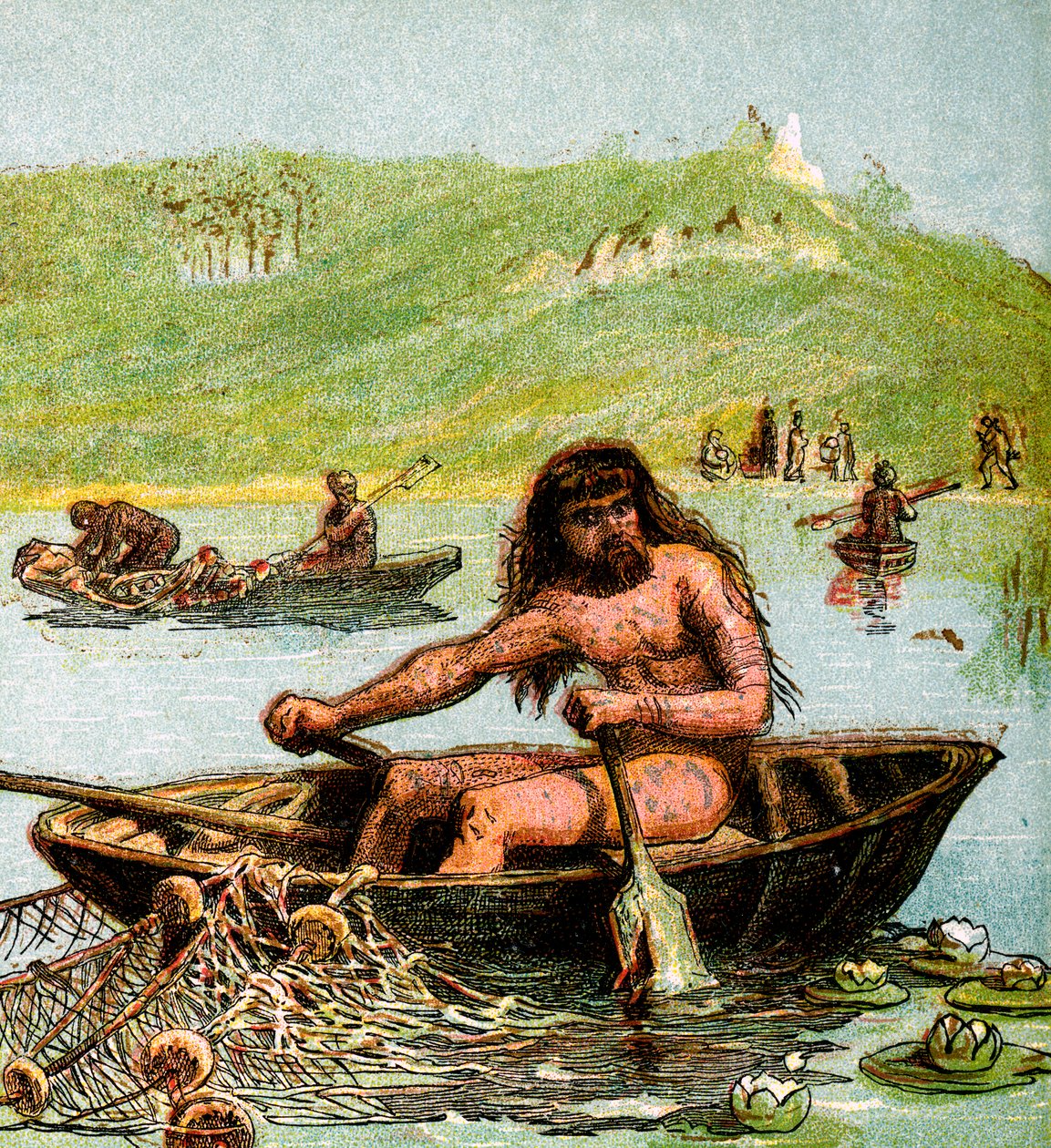 Muinainen britti veneessään, c1850 tekijältä Unbekannt