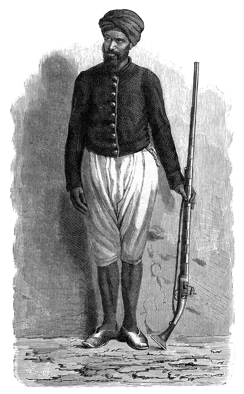 Tunisialainen arabisotilas, v. 1890 tekijältä Unbekannt