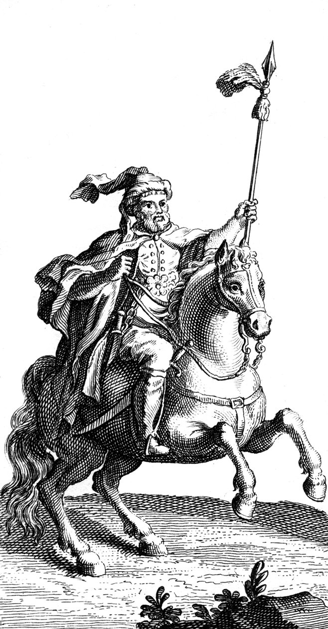 Arabialainen ratsumies, 1800-luku tekijältä Unbekannt