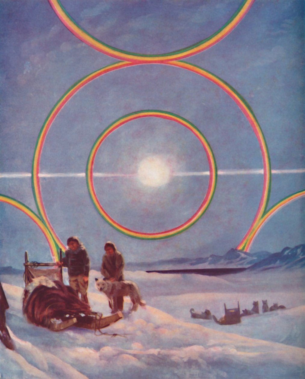 Auringonhalojen kunnioitusta herättävä esitys, 1935 tekijältä Unbekannt