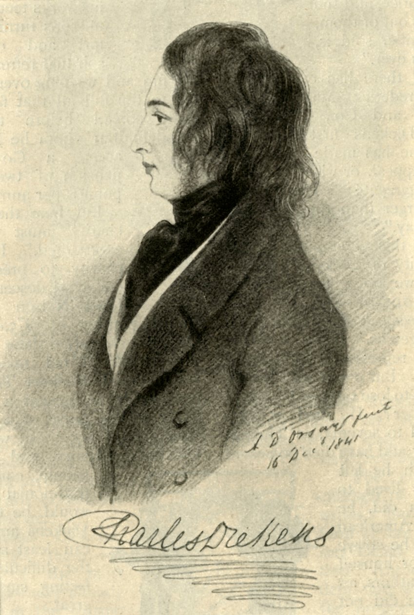 Varhainen Dickensin muotokuva, 1841, 1910. tekijältä Unbekannt