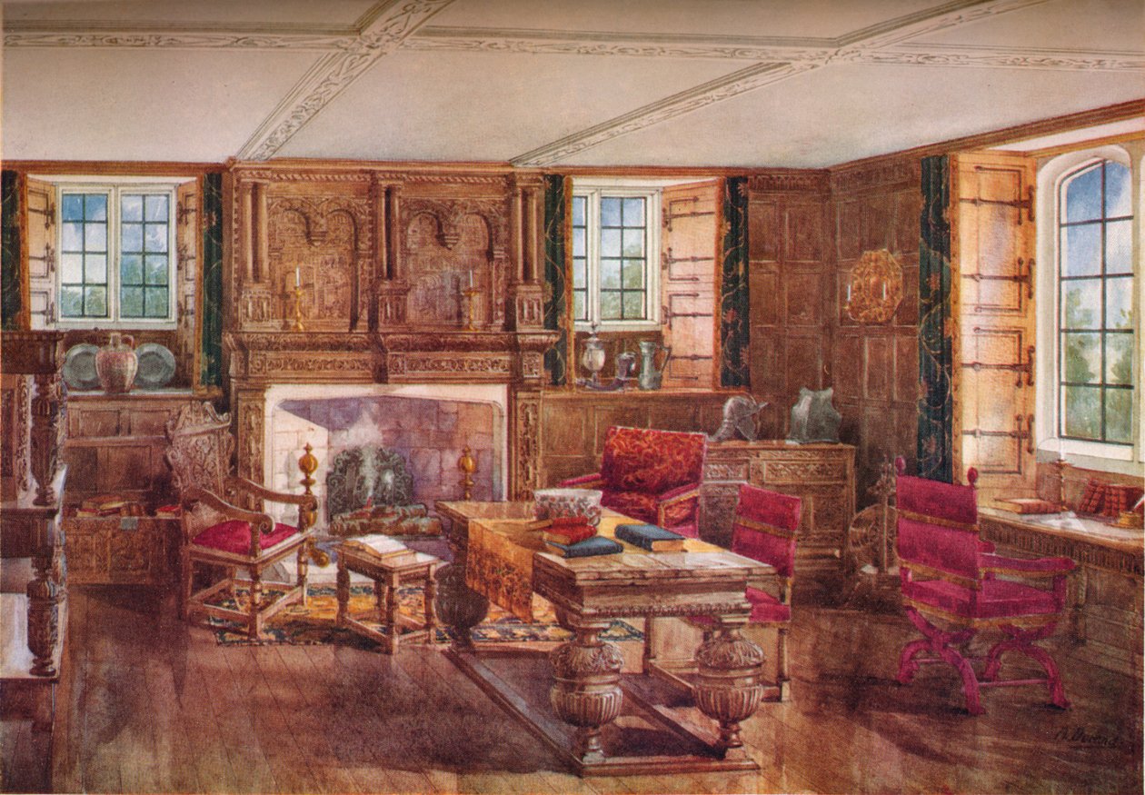 Elizabethan Living Room, 1800-luku, 1923 tekijältä Unbekannt