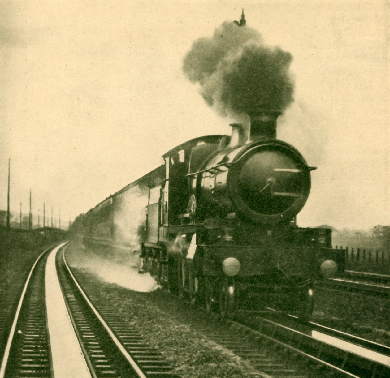 Star-luokan moottori, joka kerää vettä nopeudella, Goring, Great Western Railway, 1930. tekijältä Unbekannt