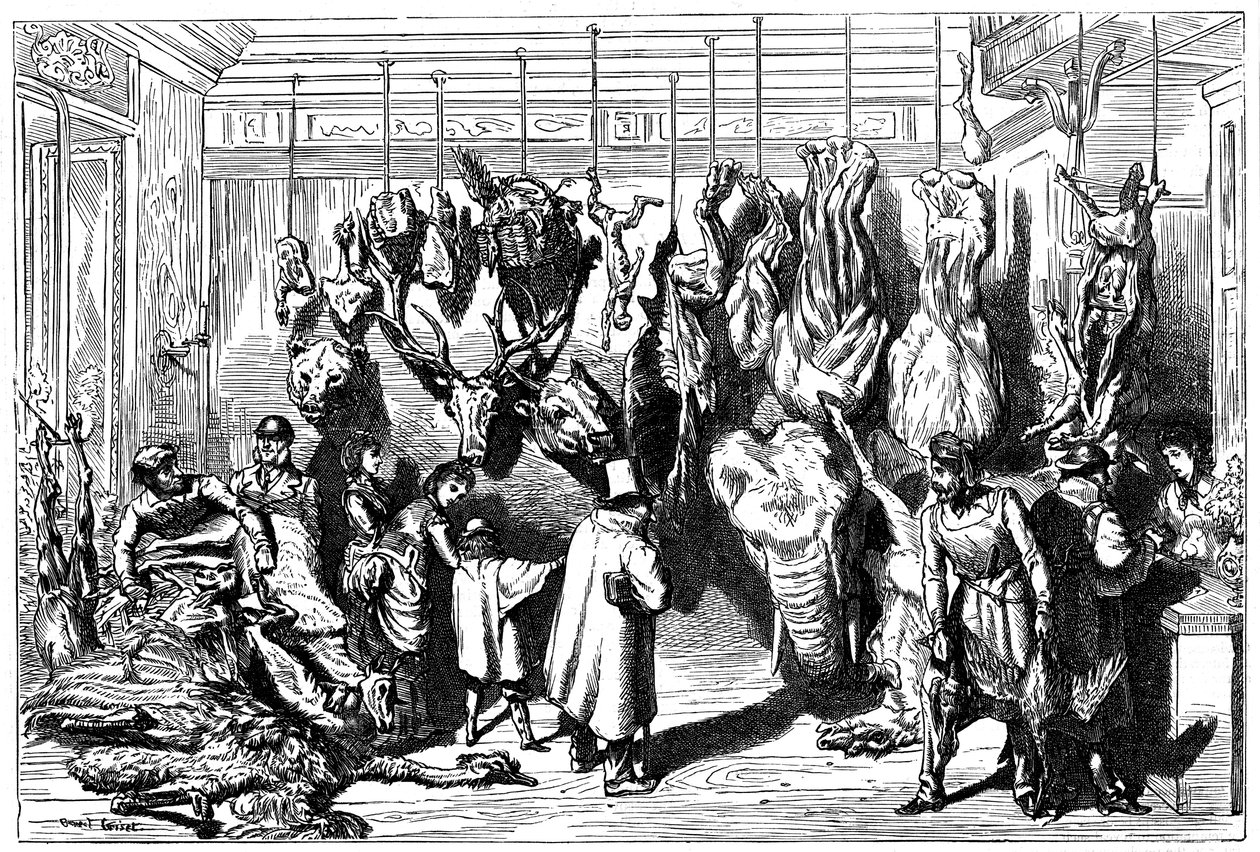 Englantilainen teurastaja, Boulevard Haussmann, Pariisi, 1871 tekijältä Unbekannt