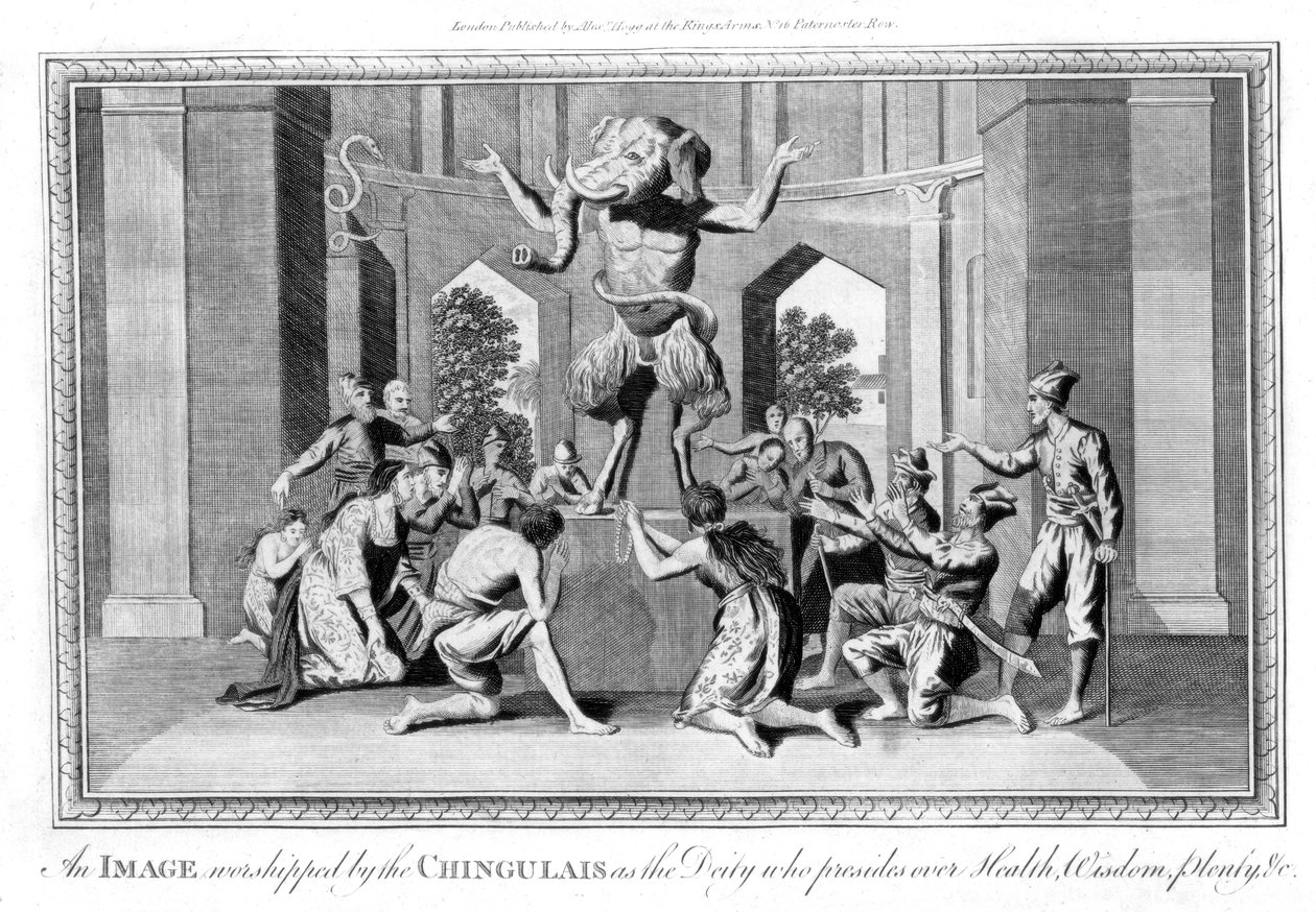 Kuva, jota chingulaislaiset palvoivat..., 1700-luvun lopulla tekijältä Unbekannt