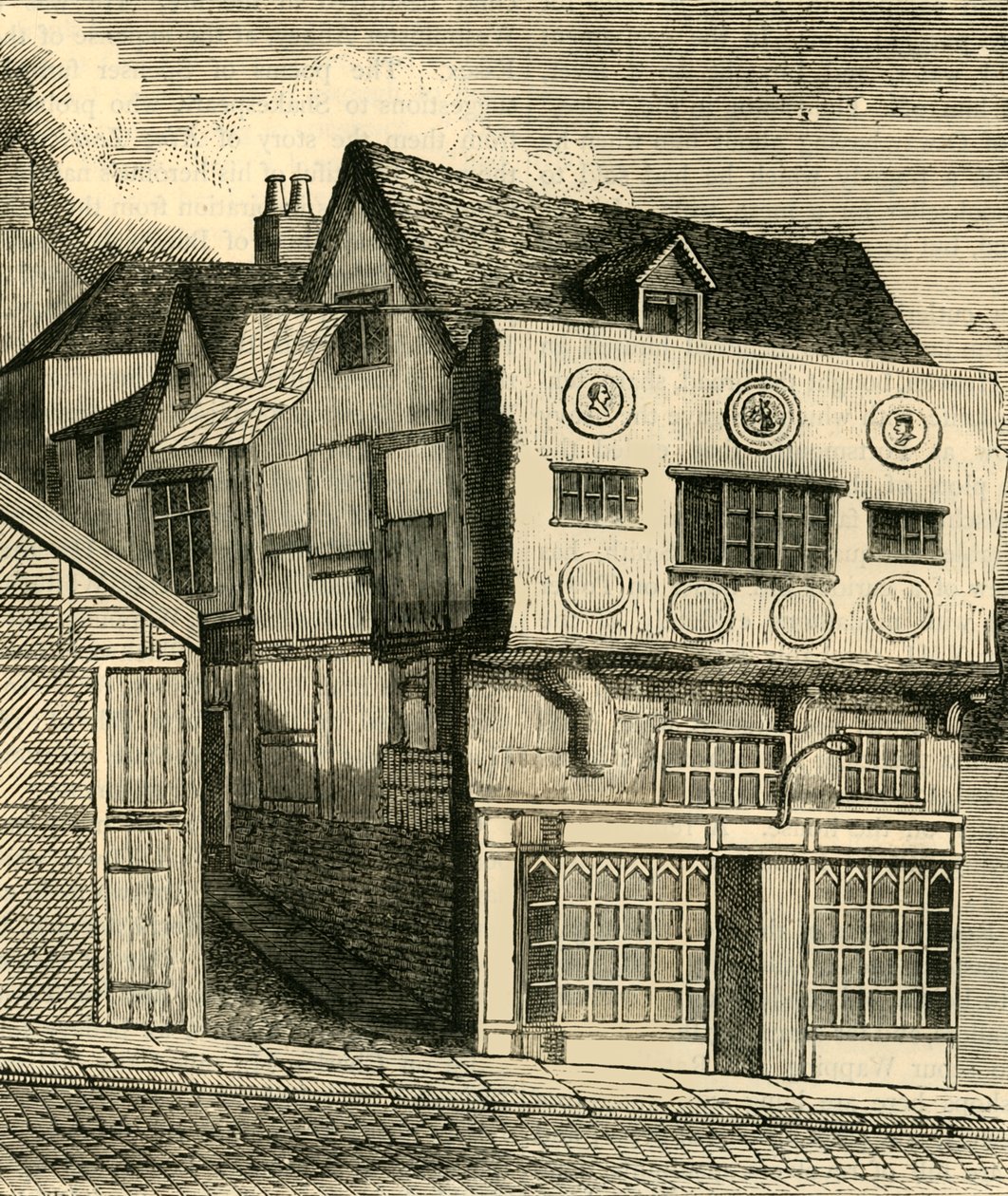 Vanha talo Little Tower Hillillä, c1792, c1872. tekijältä Unbekannt