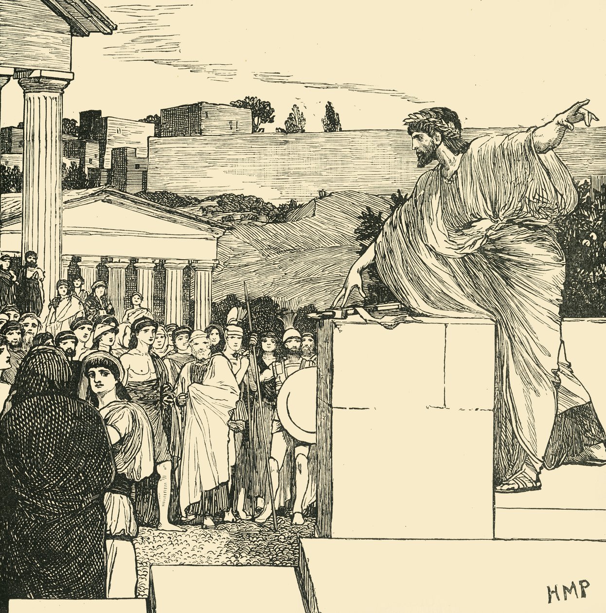 Demosthenesin puhe, 1890. tekijältä Unbekannt