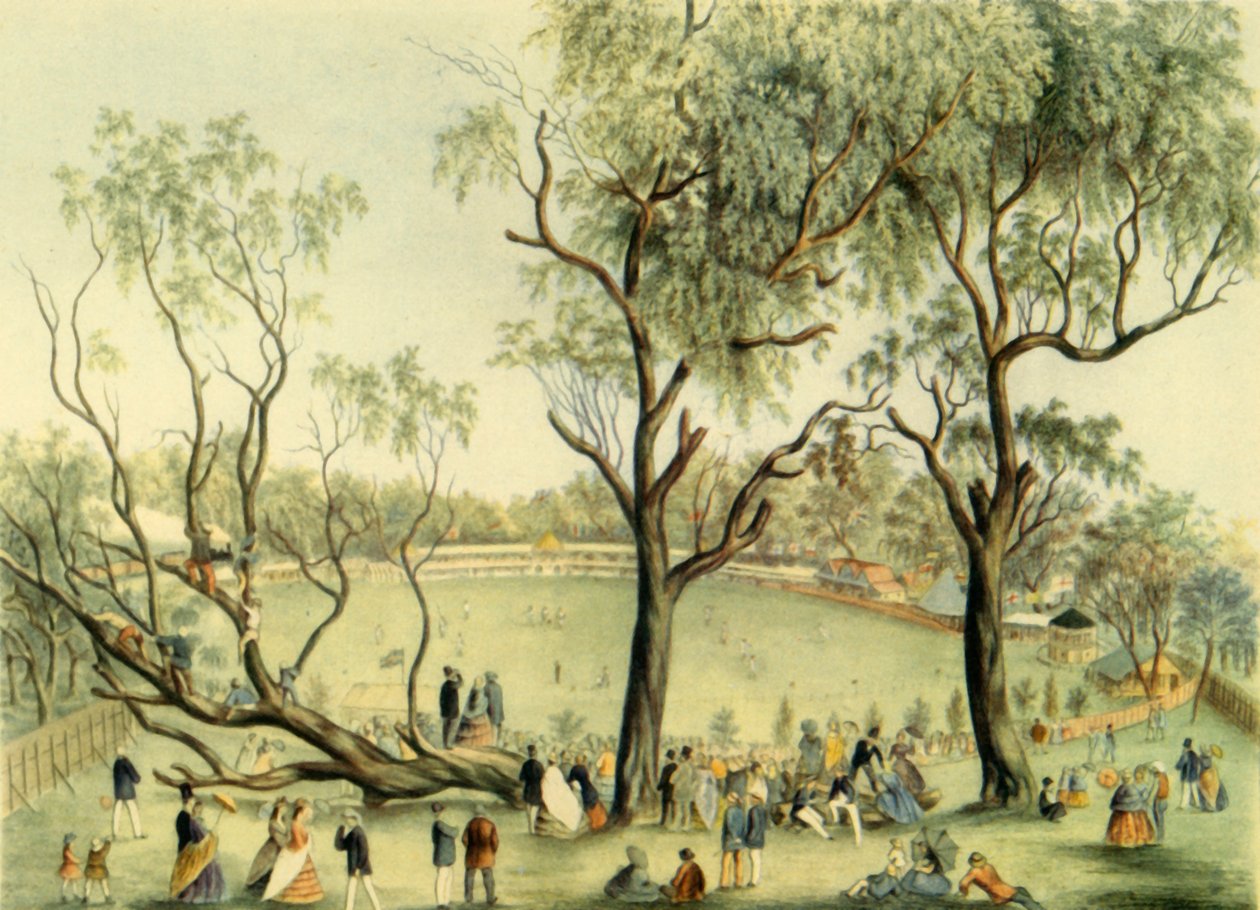 "Englannin XI vs. XXII of Victoria Melbournessa, 1864", 1947. tekijältä Unbekannt