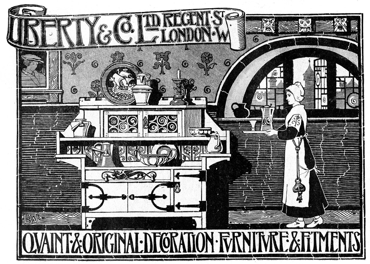 Liberty and Co Ltd:n mainos, 1898 tekijältä Unbekannt