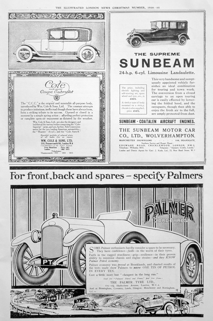 Mainossivu Illustrated London Newsissa, joulu, 1920 tekijältä Unbekannt