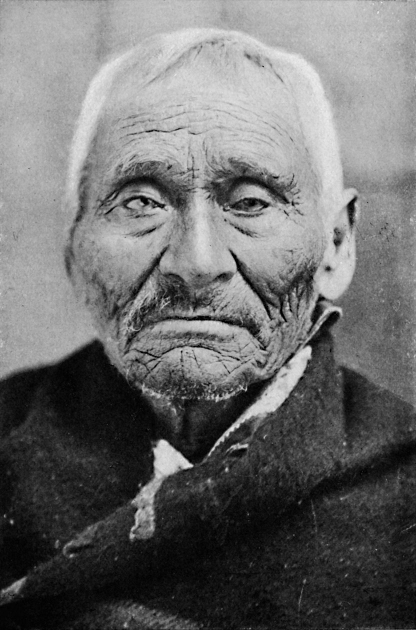 Ikääntynyt Alaskan tlingit-intiaani, 1912 tekijältä Unbekannt