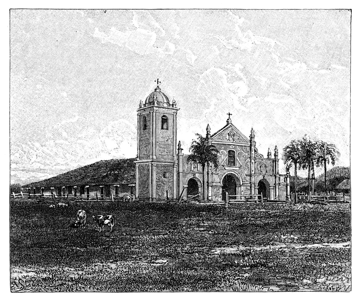 Vanha jesuiittakirkko, Pirayu, Paraguay, 1895 tekijältä Unbekannt