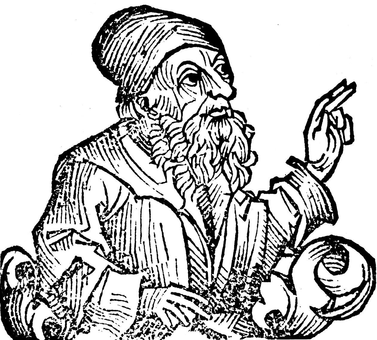 Anaxagoras c500-428 eKr., antiikin kreikkalainen filosofi, 1493 tekijältä Unbekannt
