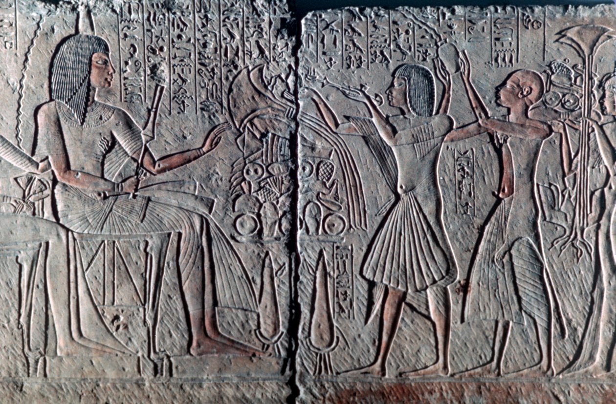 Muinainen egyptiläinen reliefi, noin 1300 eaa tekijältä Unbekannt