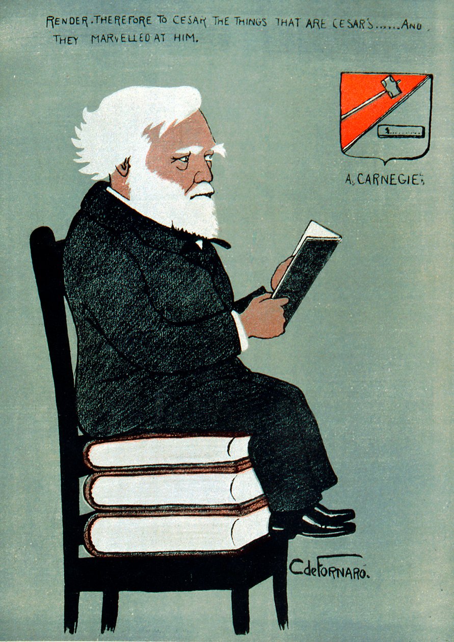 Andrew Carnegie 1835-1918, skotlantilais-amerikkalainen teollisuusmies ja hyväntekijä tekijältä Unbekannt