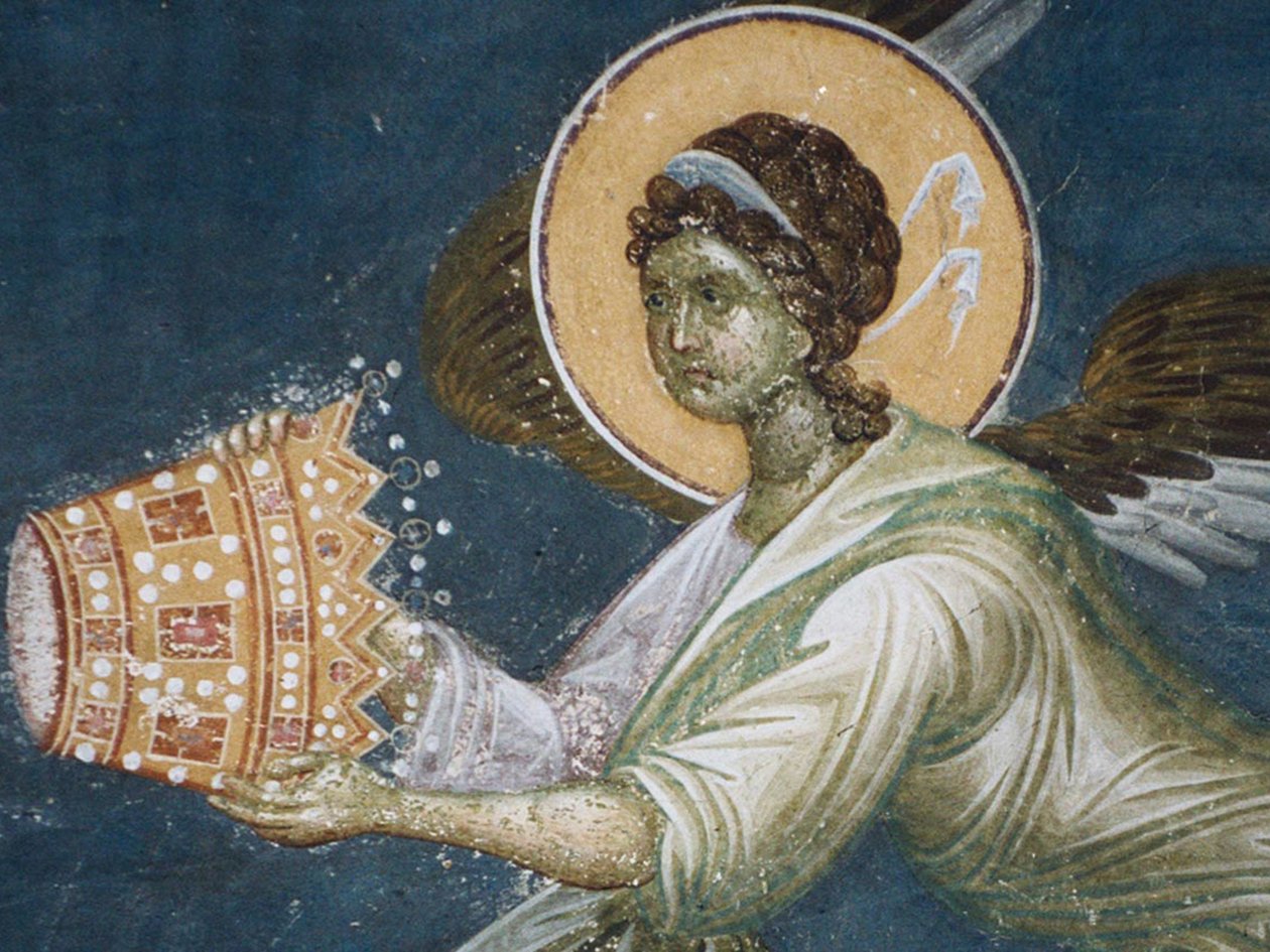 Enkeli kruunun kanssa, 1321-1322 tekijältä Unbekannt