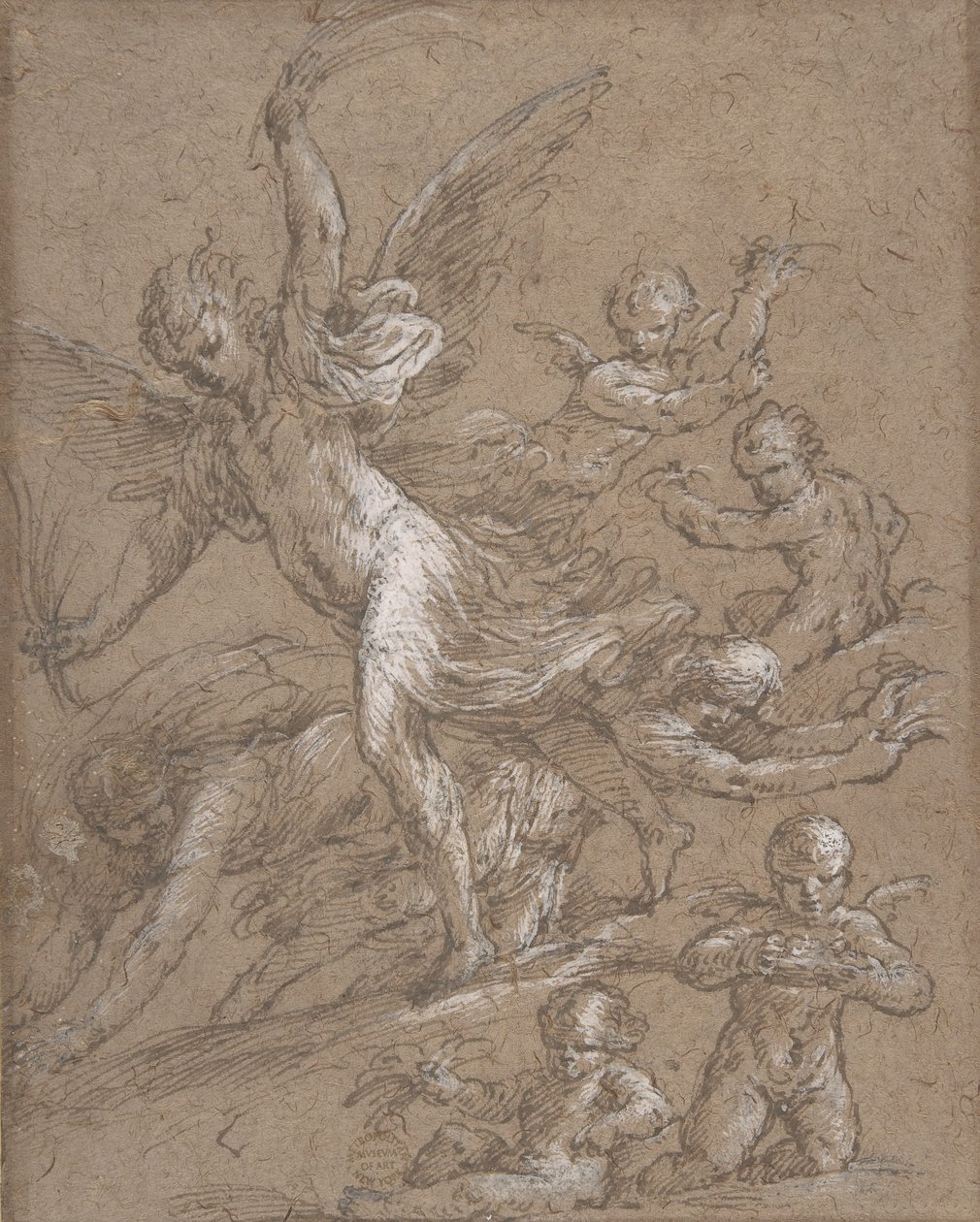 Enkelit ja Putti, 1600-luku. tekijältä Unbekannt