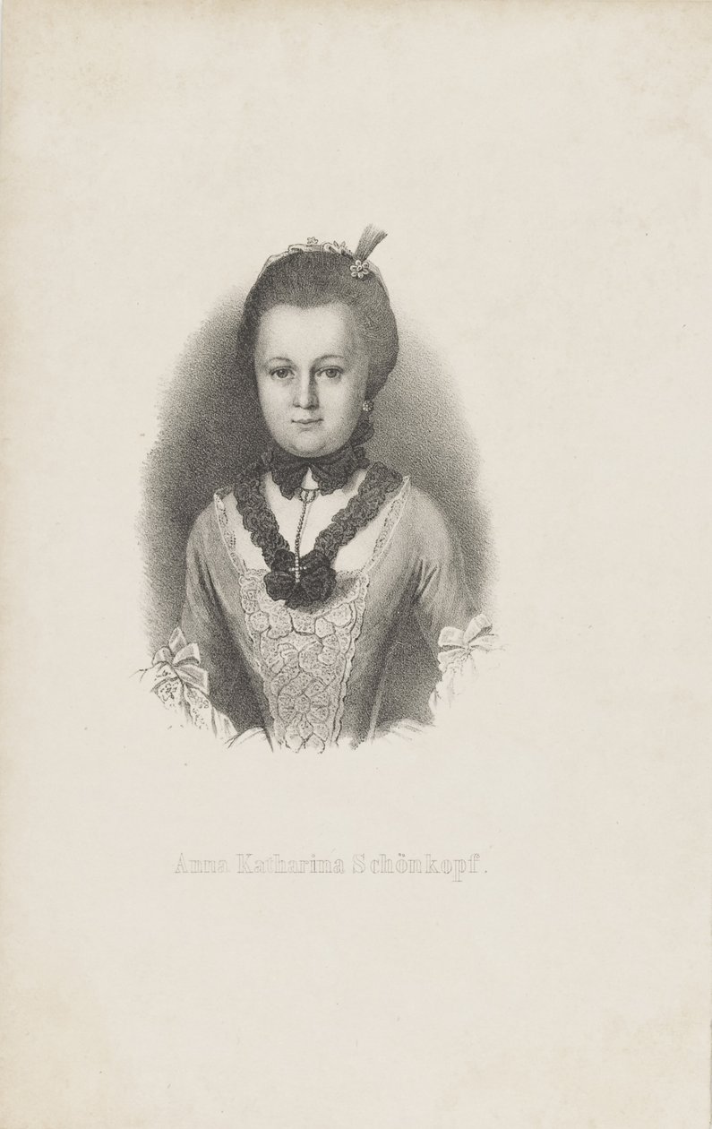 Anna Katharina Käthchen Schönkopf 1746-1810, noin 1820. tekijältä Unbekannt