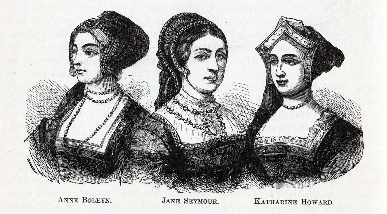 Anne Boleyn. Jane Seymour. Katharine Howard, 1882 tekijältä Unbekannt