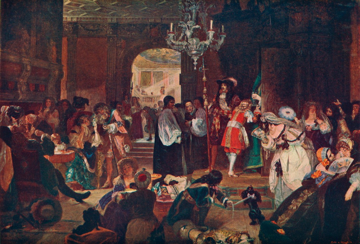 Whitehallin esihuone Kaarle II:n kuoleman hetkinä, 1685 1905 tekijältä Unbekannt