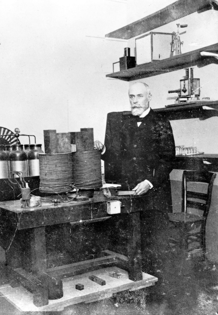 Antoine Becquerel laboratoriossa 1890-luvulla tekijältä Unbekannt