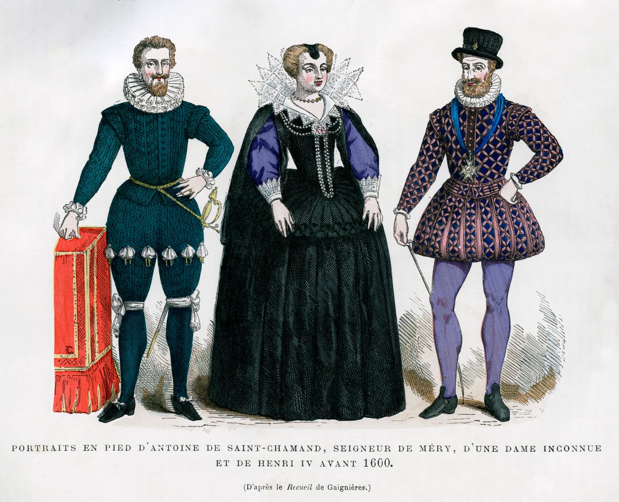 Antoine de Saint-Chamand, Meryn herra, tuntematon rouva ja ranskalainen Henry IV, 1600 1882-1884 tekijältä Unbekannt