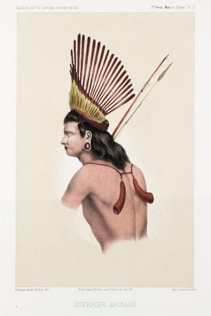 Apinagen soturi, Brasilia, n. 1843-1847 tekijältä Unbekannt