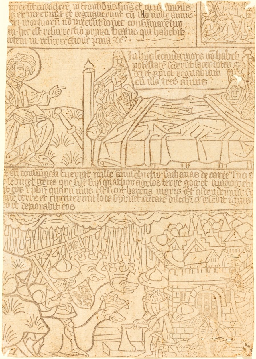 Johanneksen apokalypsi, lehti 42, c. 1465. tekijältä Unbekannt