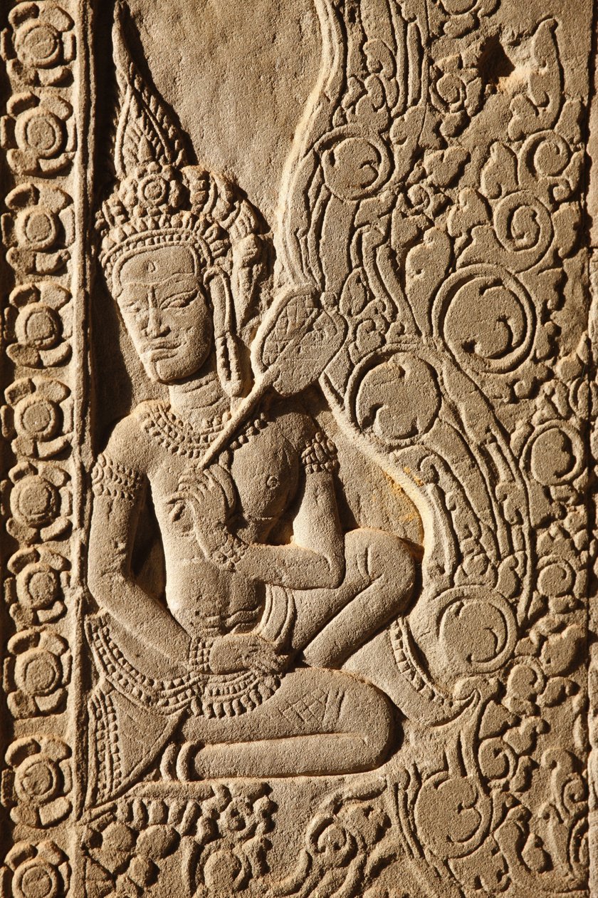 Apsara Dancer Carving Angkor Watissa, Siem Reapissa, Kambodžassa tekijältä Unbekannt