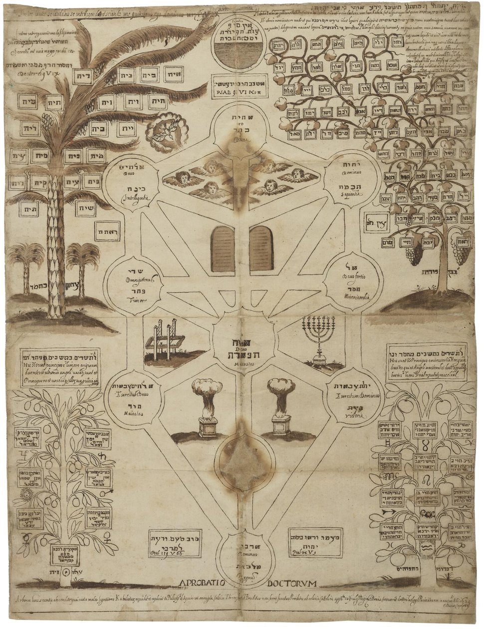 Arbor Cabalistica Kabbalistic Tree, noin 1625 tekijältä Unbekannt