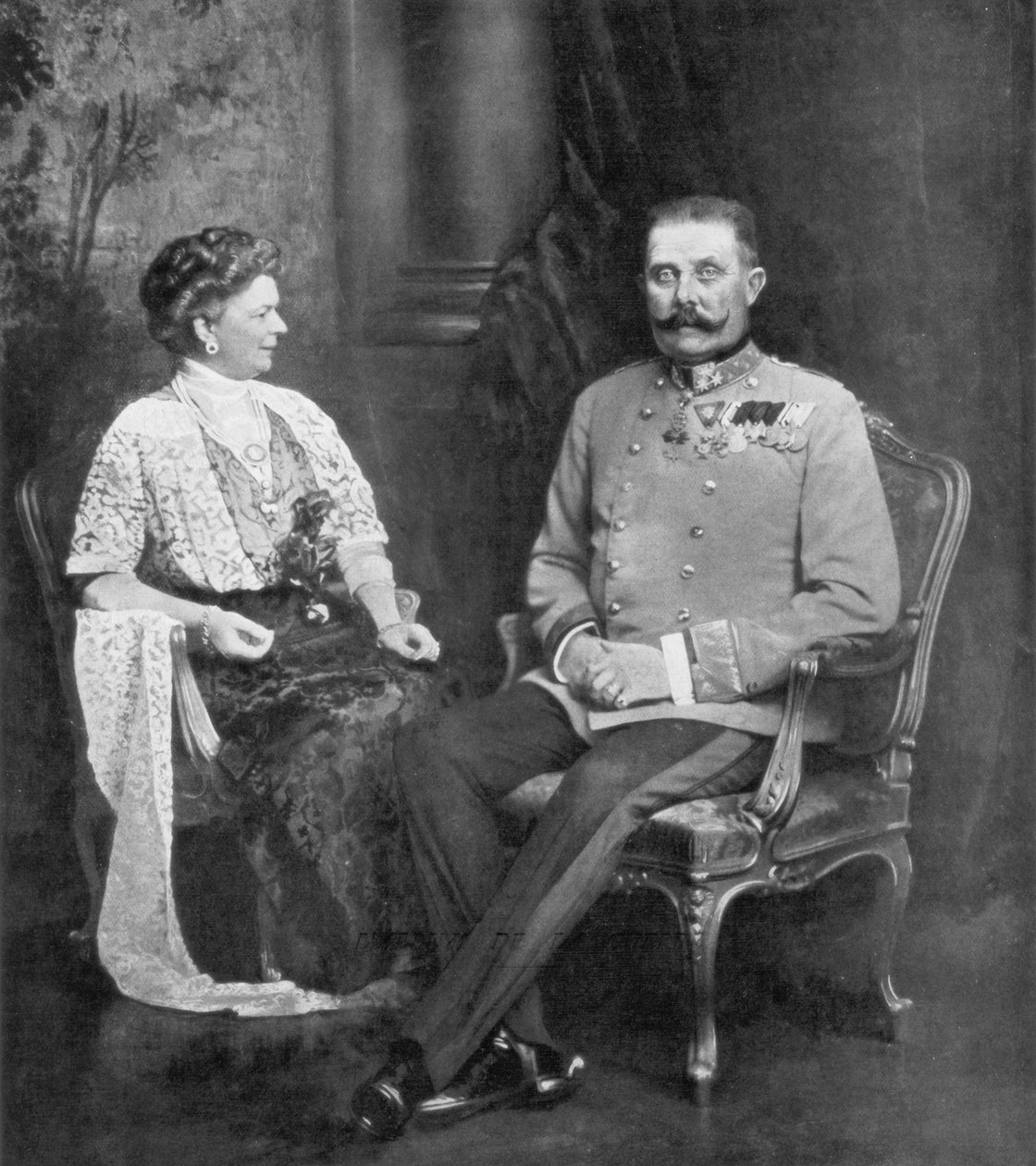 Itävallan arkkiherttua Franz Ferdinand ja Sophie, Hohenbergin herttuatar, 1914, 1926 tekijältä Unbekannt