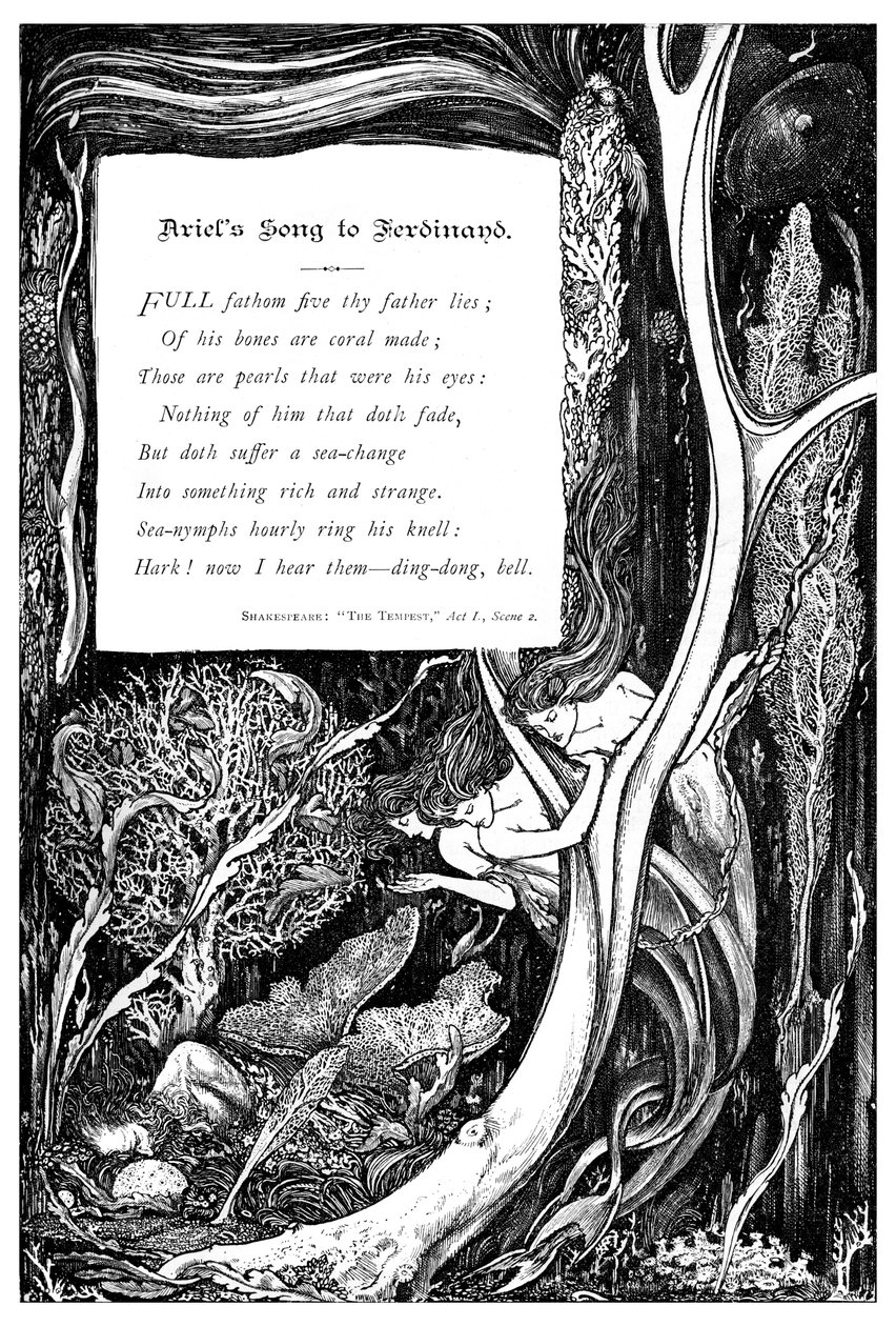 Arielsin laulu Ferdinandille, 1895 tekijältä Unbekannt