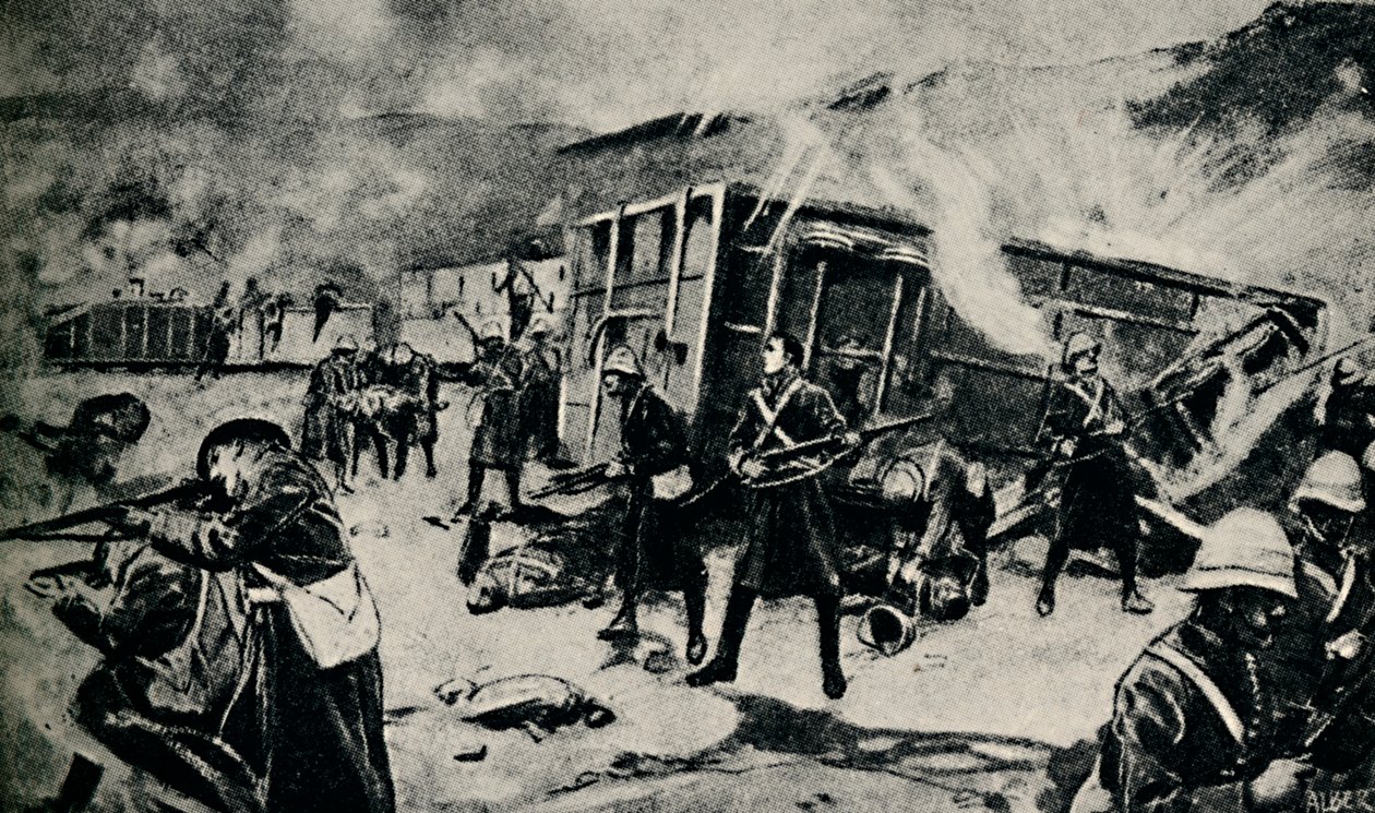 Panssarijuna väijytys Estcourtissa marraskuussa 1899, 1945. tekijältä Unbekannt