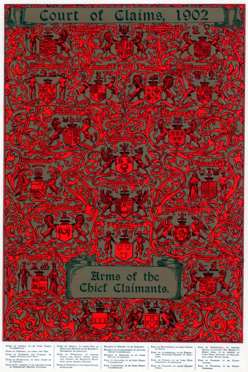 Pääkantajien aseet, 1902 tekijältä Unbekannt