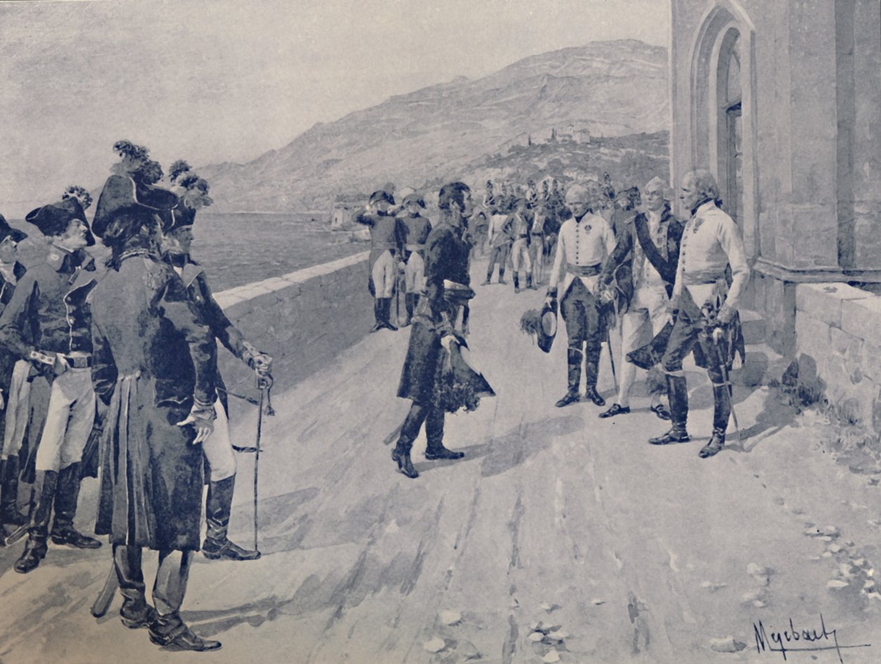 Järjestetään Massénasin antautuminen Corniglianossa, lähellä Genoaa, 1896 tekijältä Unbekannt