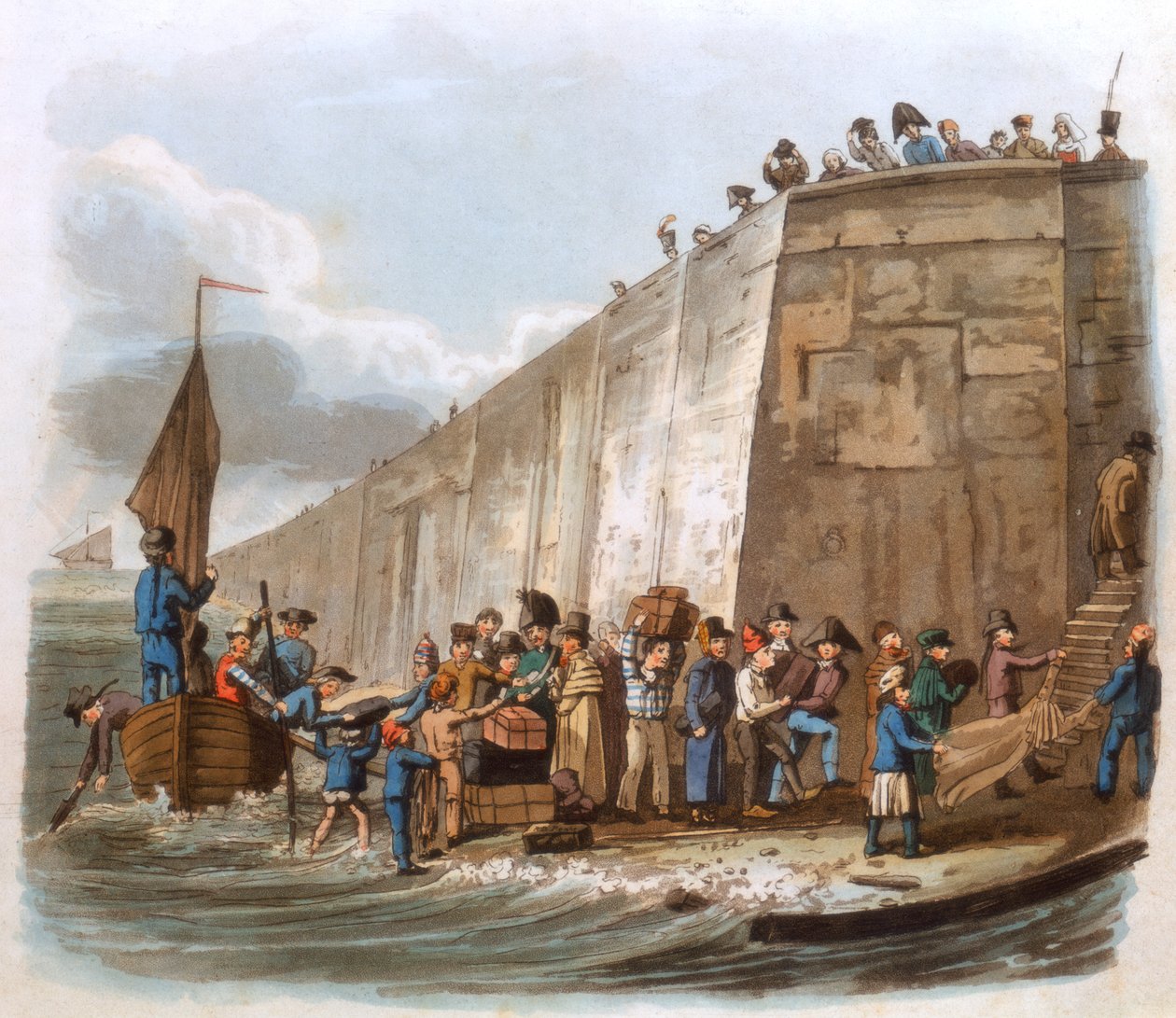 Saapuminen Calaisiin, 1816 tekijältä Unbekannt