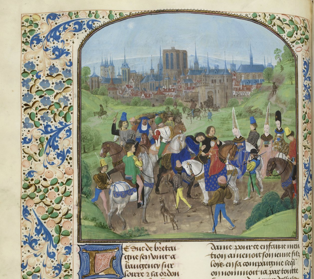 Anjoun herttua Ludvig II:n saapuminen Pariisiin, noin 1470-1475. tekijältä Unbekannt