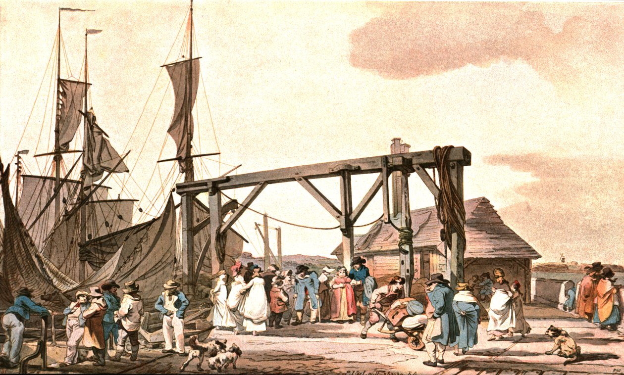 Hoyn saapuminen Margateen, 1808, c1900. tekijältä Unbekannt