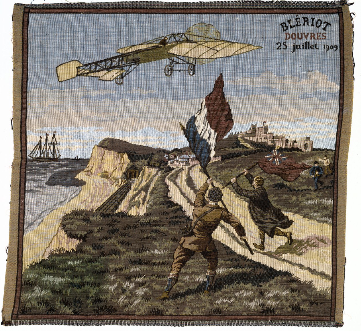 Louis Bleriot saapui Doveriin Englantiin 25. heinäkuuta 1909 tekijältä Unbekannt