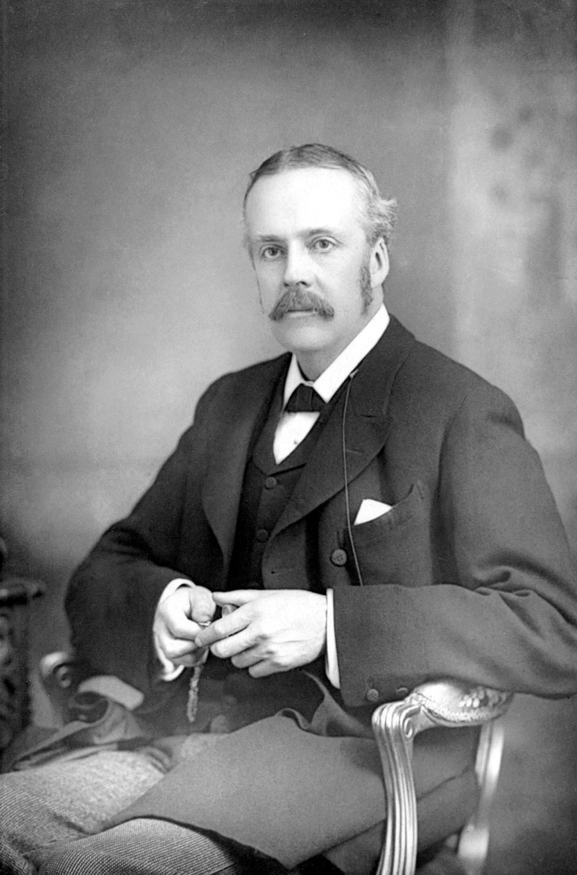 Arthur James Balfour 1848-1930, skotlantilaissyntyinen brittiläinen valtiomies ja filosofi, c1890 tekijältä Unbekannt