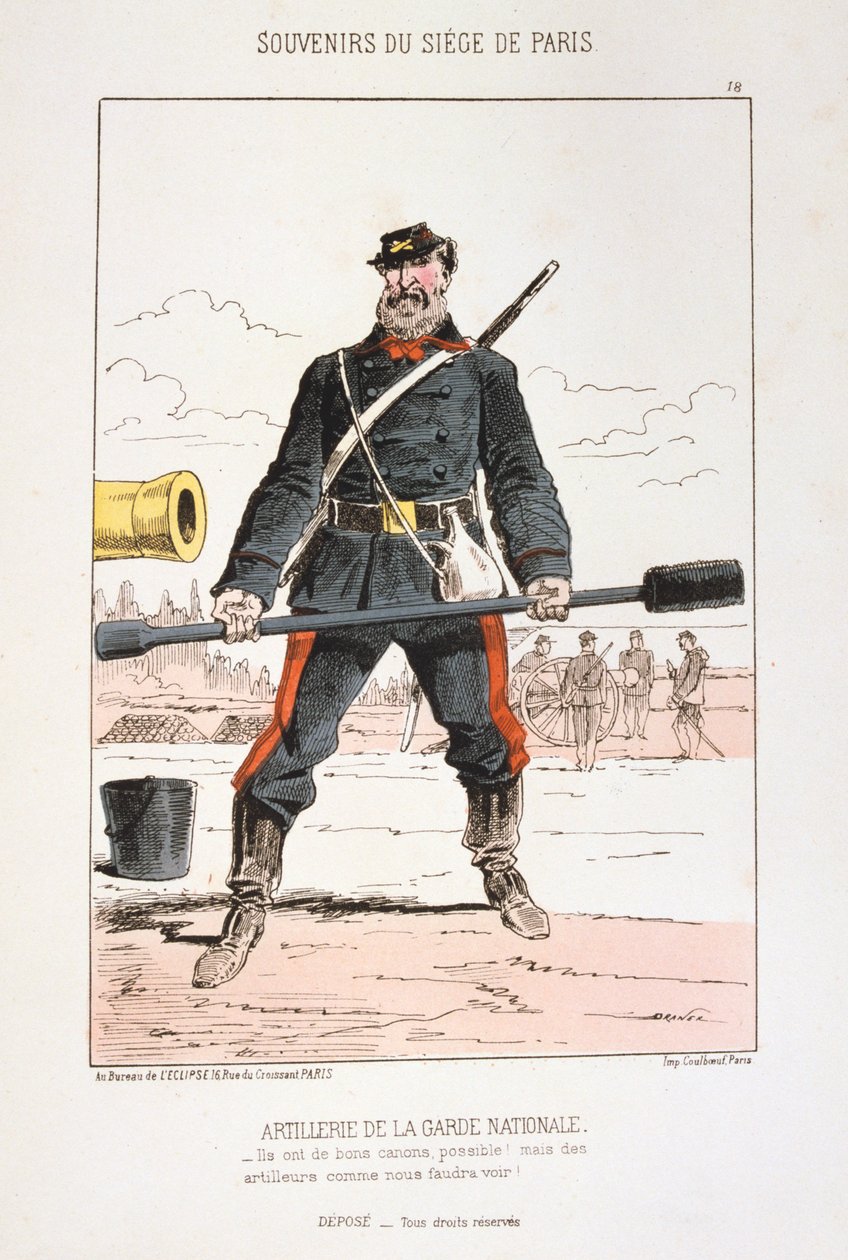 Kansalliskaartin tykistö, Pariisin piiritys, 1870-1871 tekijältä Unbekannt