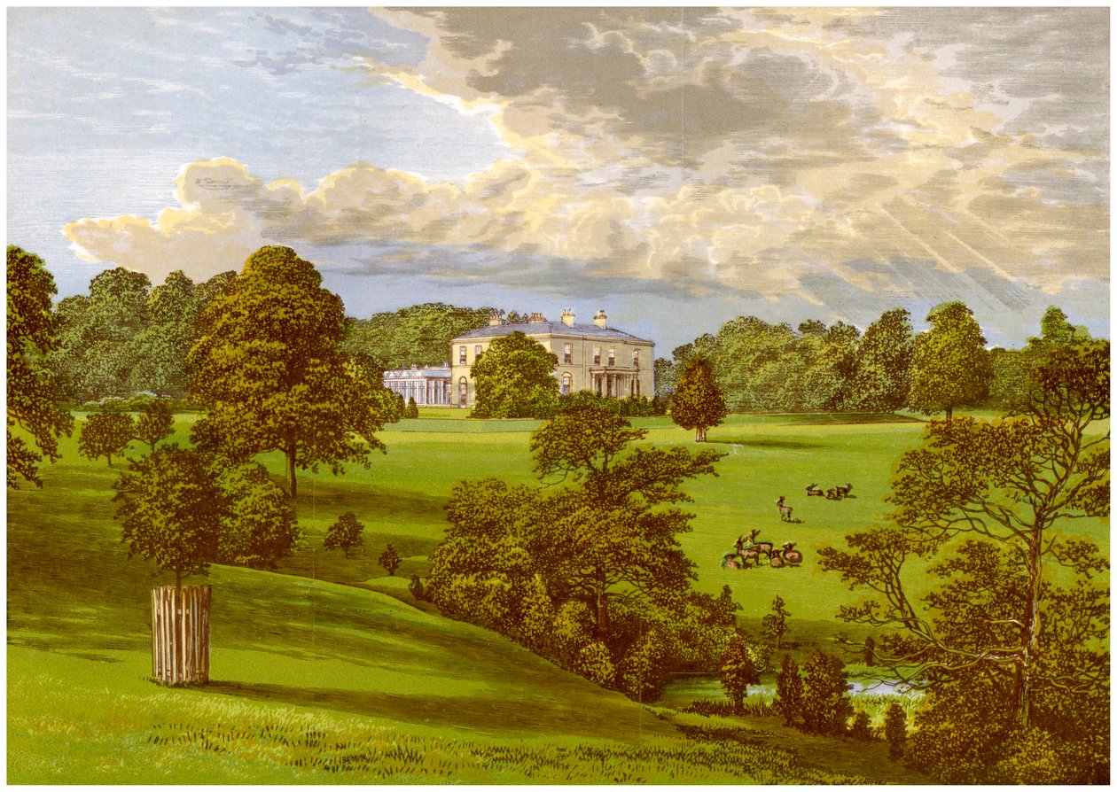 Ashcombe Park, Staffordshire, Sneydin perheen koti, vuosi 1880 tekijältä Unbekannt