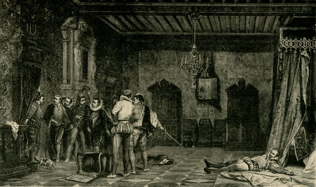 Henryn, Guisen herttuan salamurha joulukuussa 1588, 1890. tekijältä Unbekannt