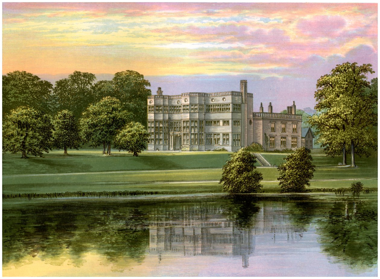 Astley Hall, Lancashire, Baronet de Hoghtonin koti, vuodelta 1880 tekijältä Unbekannt