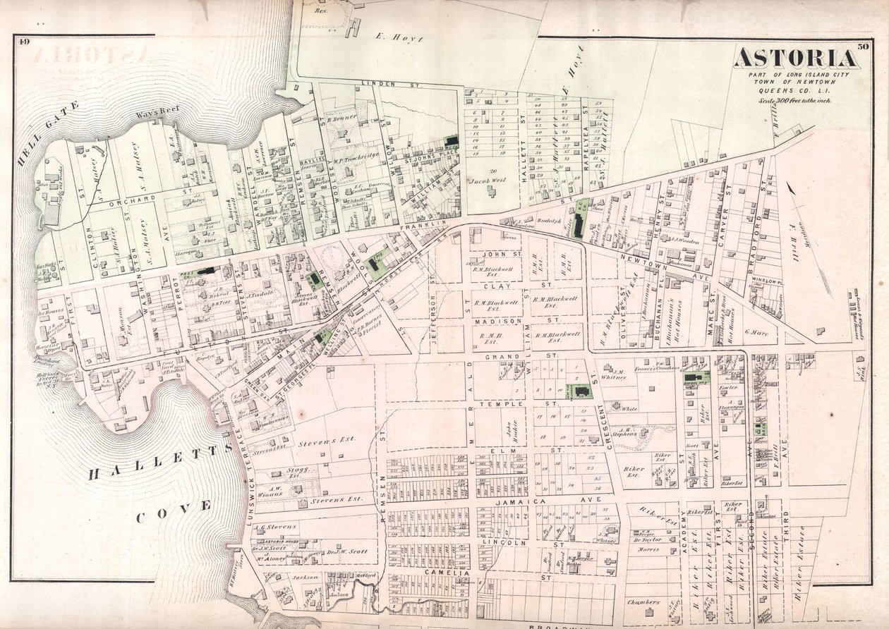 Astoria, osa Long Island Cityä, Newtownin kaupunki, Queens, Co.L.I tekijältä Unbekannt