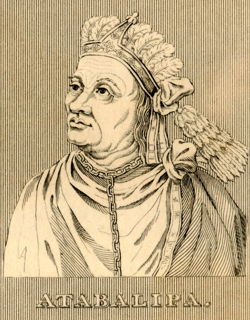 Atabalipa, c1502-1533, 1830. tekijältä Unbekannt