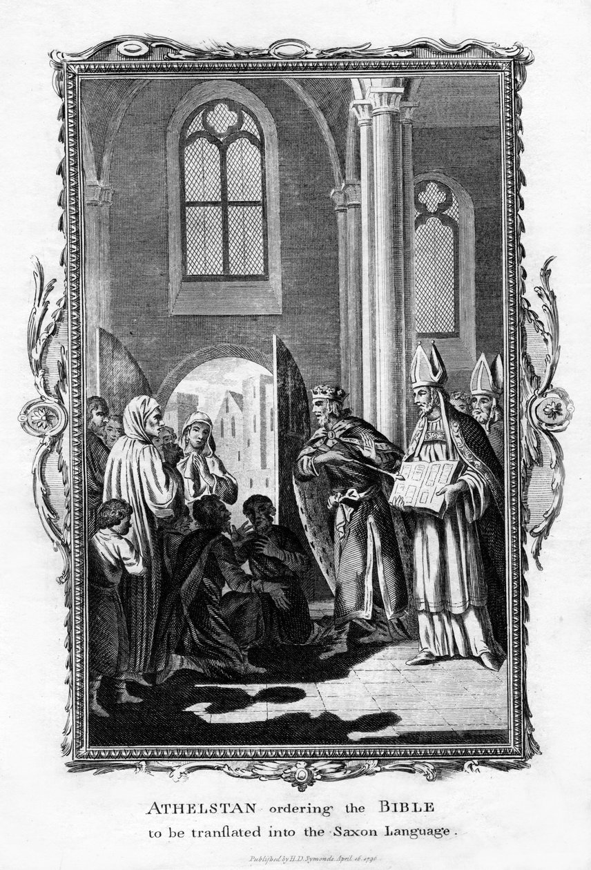 Athelstan määräsi Raamatun käännettäväksi saksin kielelle, 1796 tekijältä Unbekannt