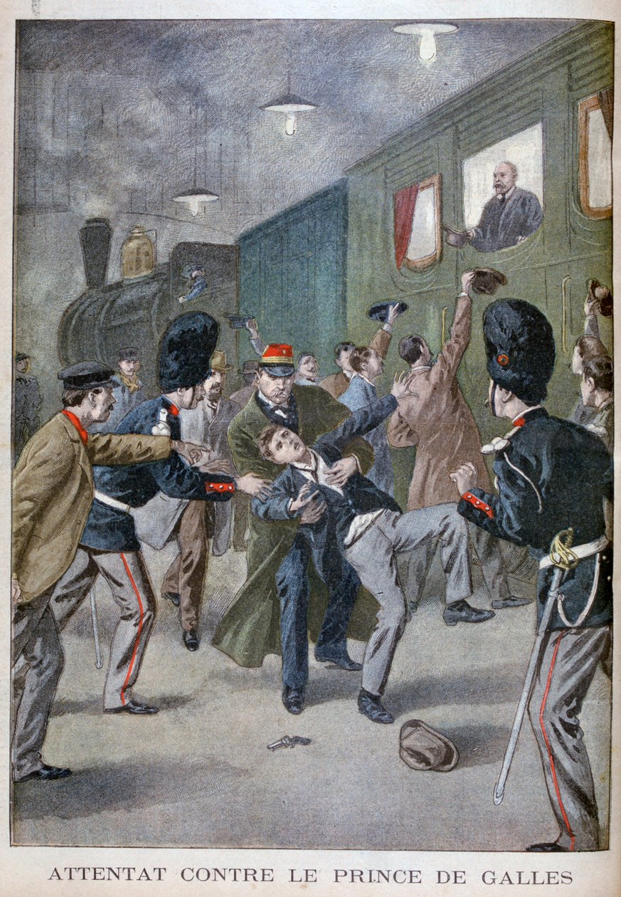 Hyökkäysyritys Walesin prinssi Edwardia vastaan Brysselissä 1900 tekijältä Unbekannt