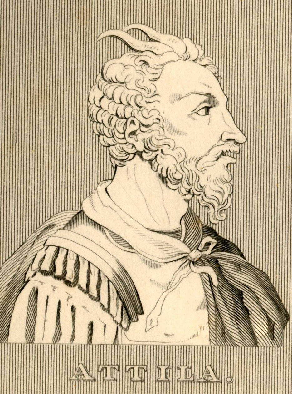 Attila, c406-453, 1830. tekijältä Unbekannt